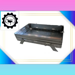 منقل کباب پز تاشو مسافرتی گالوانیزه در حالت جمع شده بسیار کم حجم